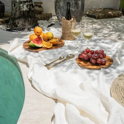 Nappes - La Nappe En Lin - Blanc - 150x150 - BAZAR BIZAR LIVING
