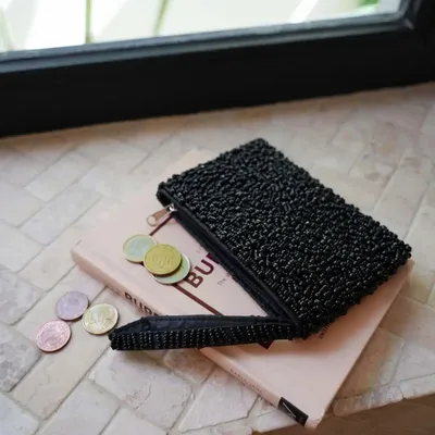 Pochettes - Le Porte-Monnaie Black Beaded - BAZAR BIZAR LIVING