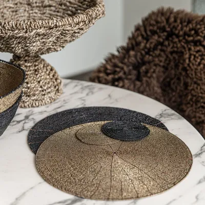 Sets de table - Le Set De Table En Perles - Noir - BAZAR BIZAR LIVING