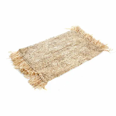Placemats - The Fringe Raffia Placemat Rectangular - Natural - BAZAR BIZAR LIVING