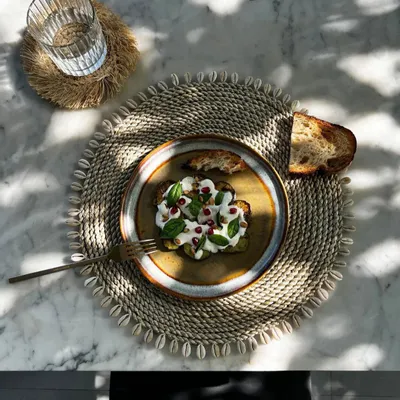 Sets de table - Le Seagrass Shell Set de Table - Naturel - BAZAR BIZAR LIVING