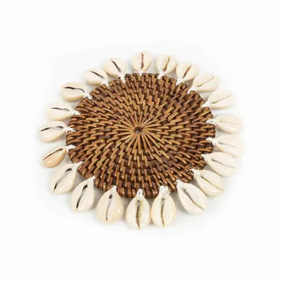 Sets de table - Le Colonial Shell Sous-verre - Brun Naturel - BAZAR BIZAR LIVING