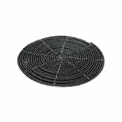 Placemats - The Beaded Coaster - Black - BAZAR BIZAR LIVING