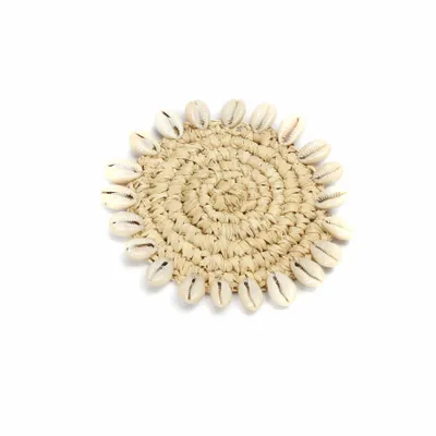 Sets de table - Le Raffia Shell Sous-verre - Naturel - BAZAR BIZAR LIVING