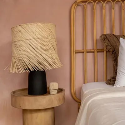 Lampes à poser - Abat-jour de table en rotin – Naturel - BAZAR BIZAR LIVING