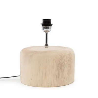 Table lamps - The Teak Wood Table Lamp Base - Natural - BAZAR BIZAR LIVING