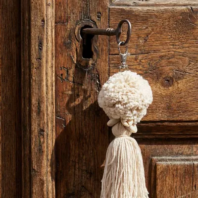 Objets de décoration - Le Porte-Clés Pompom - Blanc - BAZAR BIZAR LIVING
