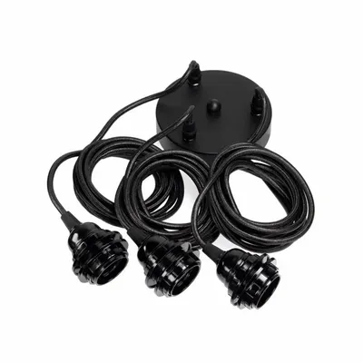 Ceiling lights - Fitting Lamps Ceiling - Black - 3 Fittings - BAZAR BIZAR LIVING