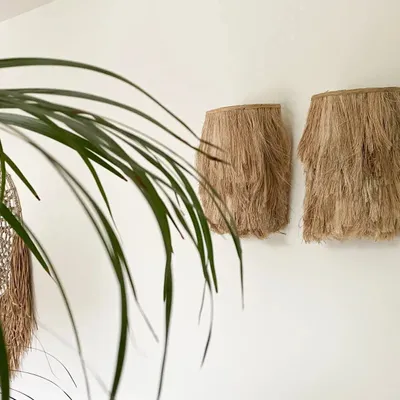 Appliques - L’Applique Murale Abaca - Naturel - S - BAZAR BIZAR LIVING