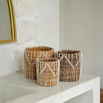 Baskets - The Macra-mazing Basket - Natural White - L - BAZAR BIZAR LIVING