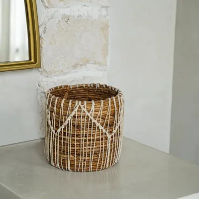 Baskets - The Macra-mazing Basket - Natural White - M - BAZAR BIZAR LIVING