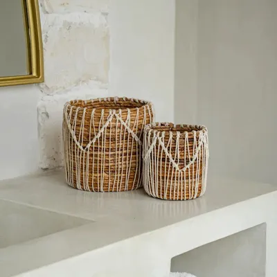 Baskets - The Macra-mazing Basket - Natural White - S - BAZAR BIZAR LIVING