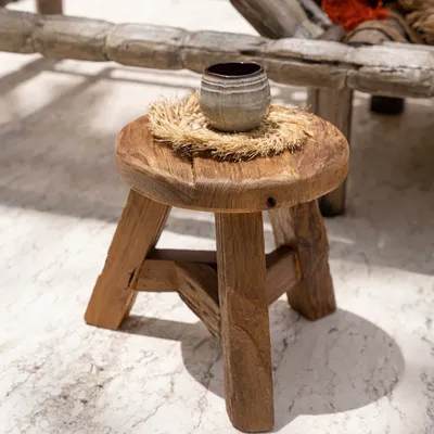 Tabourets - Le Tabouret Yatai - Naturel - M - BAZAR BIZAR LIVING