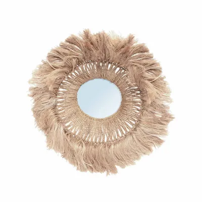 Mirrors - The Abaca Solomon Mirror - Natural - BAZAR BIZAR LIVING