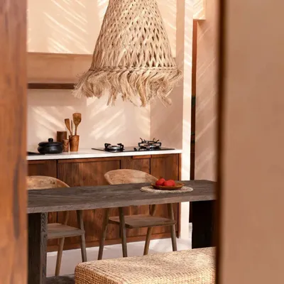 Abat-jours - La Suspension Abaca Jelly Fish - Naturel - L - BAZAR BIZAR LIVING