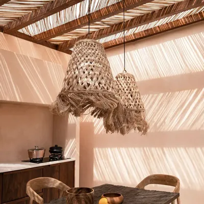 Hanging lights - The Jelly Fish Lampshade - Natural - M - BAZAR BIZAR LIVING
