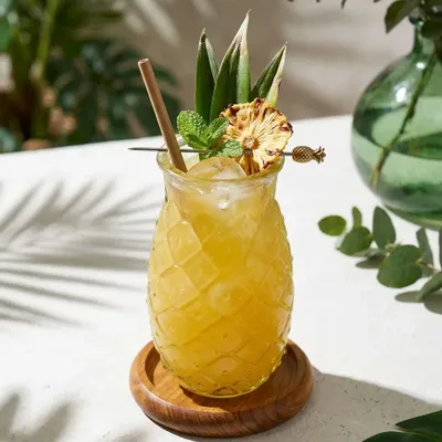 Verres - Le Verre Pineapple - Bleu - L - BAZAR BIZAR LIVING