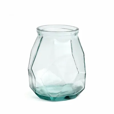 Vases - The Wide Origami Vase - Blue - BAZAR BIZAR LIVING