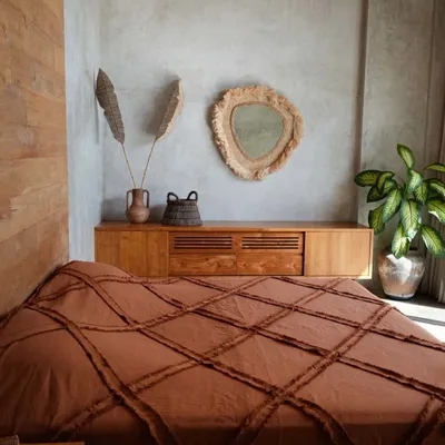Throw blankets - The Berber Bed Throw - Terracotta - BAZAR BIZAR LIVING