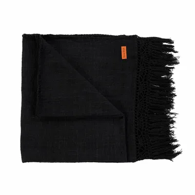 Throw blankets - The Gypsy Bed Throw - Black - BAZAR BIZAR LIVING