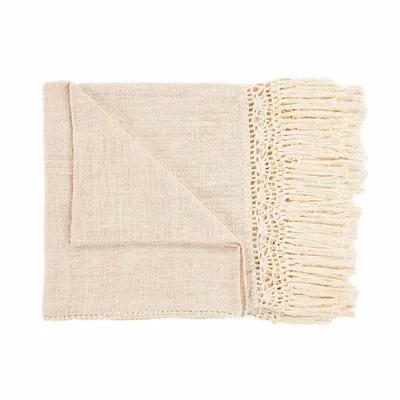 Throw blankets - The Gypsy Bed Throw - Natural - BAZAR BIZAR LIVING