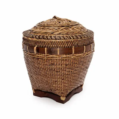 Caskets and boxes - The Colonial Storage Basket - Natural Brown - L - BAZAR BIZAR LIVING