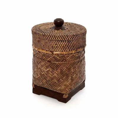Bathroom waste baskets - The Bathroom Bin Basket - Natural Brown - BAZAR BIZAR LIVING