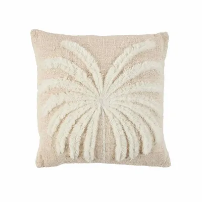 Cushions - The Isla Palm Cushion Cover - Natural White - BAZAR BIZAR LIVING