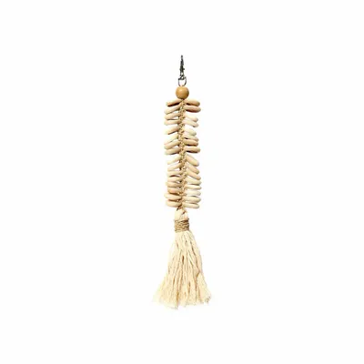 Objets de décoration - Le Porte-clés Macrame Fishbone - Crème - BAZAR BIZAR LIVING