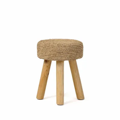 Stools - The Raffia Stool - Natural - BAZAR BIZAR LIVING