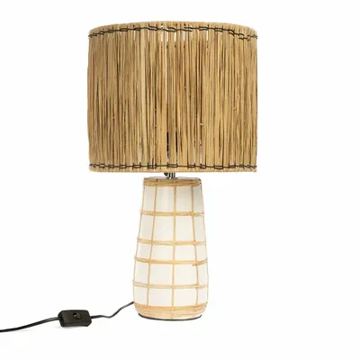 Table lamps - The Molokai Table Lamp - White Natural - BAZAR BIZAR LIVING