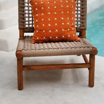Coussins - Housse De Coussin Zillion Kiss - Terracotta Blanc - BAZAR BIZAR LIVING