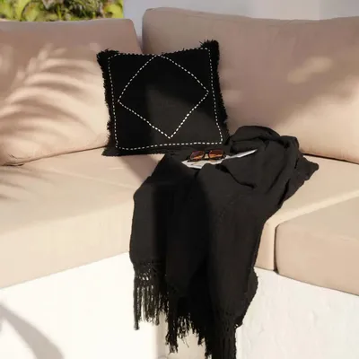 Coussins - Housse De Coussin Kasbah - Noir Blanc - BAZAR BIZAR LIVING