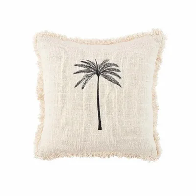 Coussins - La Housse de Coussin Gili Palm - Noir Naturel - BAZAR BIZAR LIVING