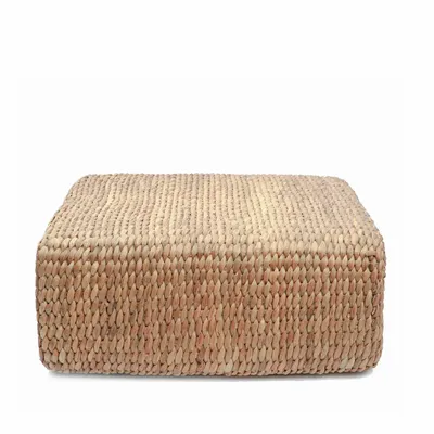 Ottomans - The Hyacinth Pouffe Square - Natural - M - BAZAR BIZAR LIVING