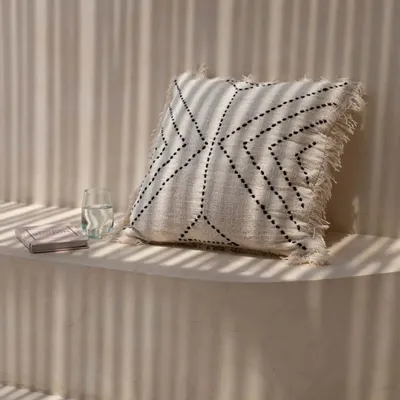 Coussins - Housse De Coussin Tribal - Naturel Noir - BAZAR BIZAR LIVING