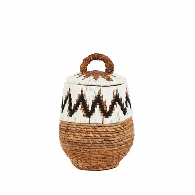 Caskets and boxes - The Little Bay Beach Basket - Natural White - S - BAZAR BIZAR LIVING