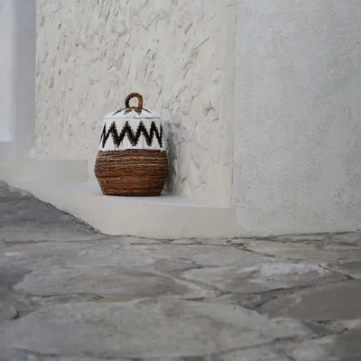 Caskets and boxes - The Little Bay Beach Basket - Natural White - S - BAZAR BIZAR LIVING
