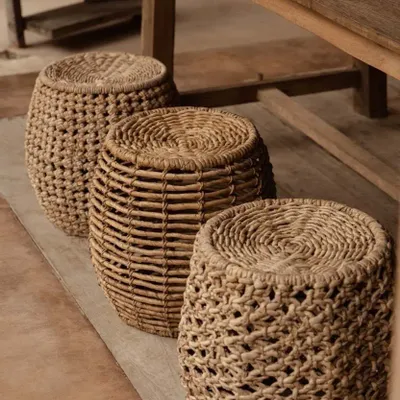 Stools - The Zarkah Stool - Natural - BAZAR BIZAR LIVING