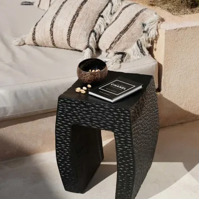 Stools - The Montano Stool - Black - BAZAR BIZAR LIVING