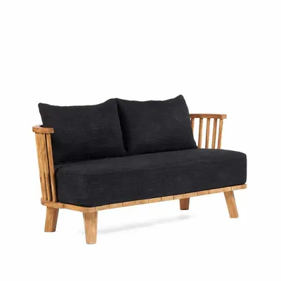 Sofas - The Malawi Two Seater - Natural Black - BAZAR BIZAR LIVING