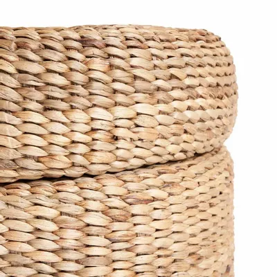 Ottomans - The Circle Storage Ottoman - Natural - BAZAR BIZAR LIVING