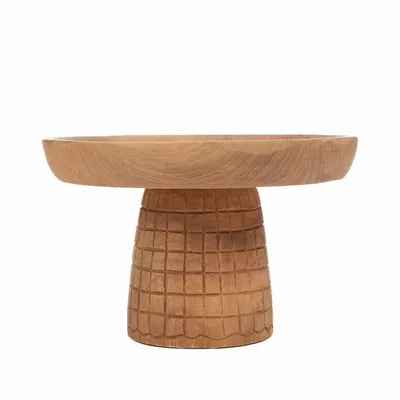 Platter and bowls - The Kotak-Kotak Cake Dish - Natural - BAZAR BIZAR LIVING