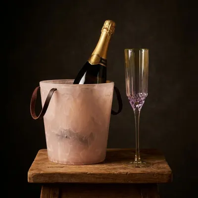 Wine accessories - The Resin Ice Bucket - Pink White - BAZAR BIZAR LIVING