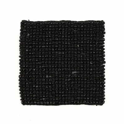 Placemats - The Perles Coaster - Black - BAZAR BIZAR LIVING