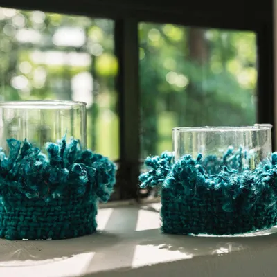 Candlesticks and candle holders - The Oh My Gee Candle Holder - Aqua - M - BAZAR BIZAR LIVING