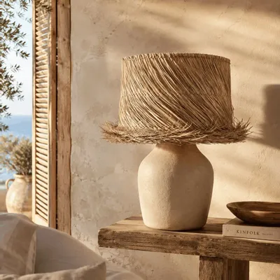 Table lamps - The Pandan Table Lamp Shade - Natural - BAZAR BIZAR LIVING