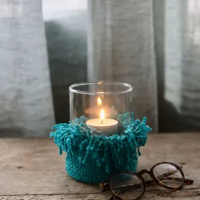 Candlesticks and candle holders - The Oh My Gee Candle Holder - Aqua - L - BAZAR BIZAR LIVING