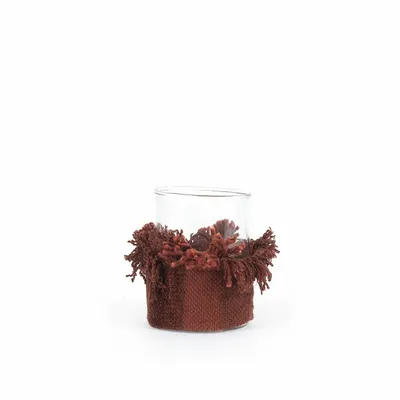 Candlesticks and candle holders - The Oh My Gee Candle Holder - Burgundy Velvet - M - BAZAR BIZAR LIVING