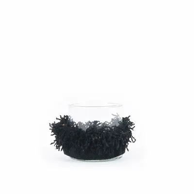 Bougeoirs et photophores  - Le Bougeoir Oh My Gee - Velours Noir - S - BAZAR BIZAR LIVING